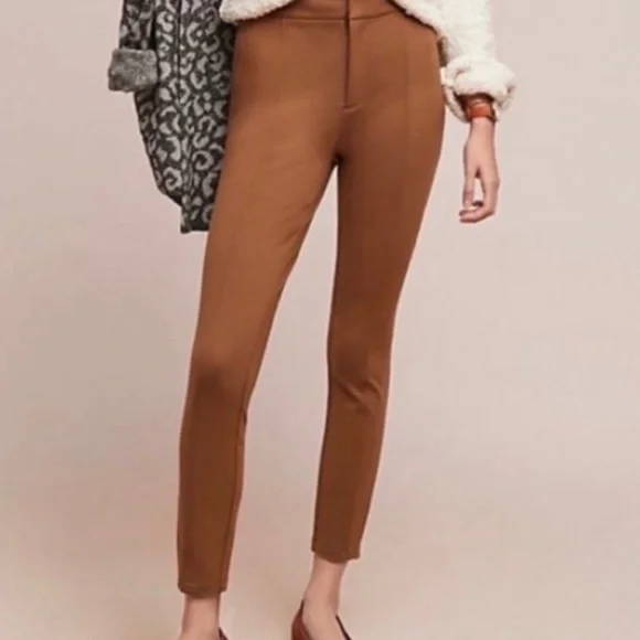 brown skinny dress pants True Classic Suede Brown Slim Comfort Knit Chino Pant main image 1